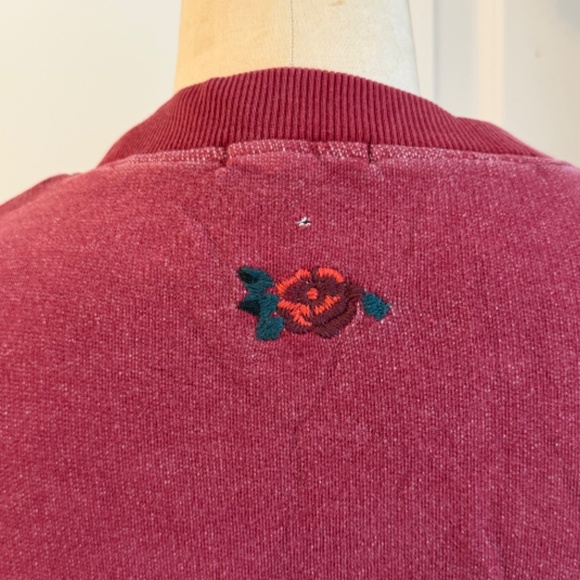Mile(s) by Madewelll burnt red sweatshirt with rose embroidery - Picture 7 of 12